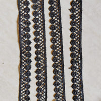 Thumbnail for Black Thread Trim, Cotton Lace Trim, Circle Wheel Trim