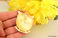 Thumbnail for Owl Sitting On A Branch Gold And Multicoloured Pendant Necklace