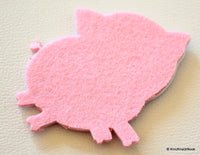 Thumbnail for Pig Felt White And Pink Applique Patch