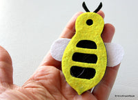 Thumbnail for Yellow, White And Black Bumble Bee Felt Applique Patch