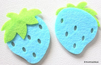 Thumbnail for 2 x Blue Strawberry Huge Felt Applique Patch