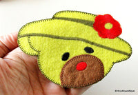 Thumbnail for 1 x Green Bear Embroidered Applique Patch, Teddy Bear Motif, Kids Applique