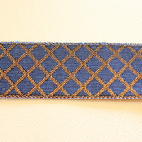 Thumbnail for Blue And Copper Thread Embroidery One Yard Lace Trim 32mm Wide