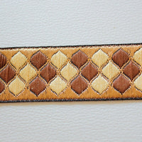 Thumbnail for Copper, Brown And Beige Thread Embroidery One Yard Lace Trim 33mm Wide