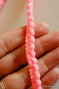 Thumbnail for Neon Pink Wool One Yard Lace Trims 10mm Wide