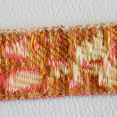 Wholesale Trim, Beige, Brown And Pink Embroidery Lace Trim