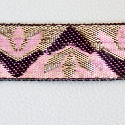 Pink Sari Jacquard Brocade Lace Trim, Approx. 25mm Wide Trim By 2 yard Sewing Trim Costume Trim