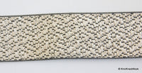 Thumbnail for Black And Silver, Gold Shimmer Lace Trim, Approx. 43mm wide