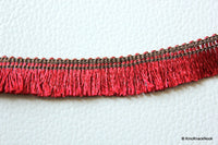 Thumbnail for Wholesale Deep Red Thread Tassels 9 Yards Trim, Approx. 15mm Wide